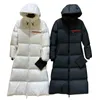 Nieuwe heren winterjas donsjack bovenkleding designer jas dames winter dames extra lange dames designer jas met capuchon