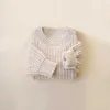 Pulôver crianças suéteres sólido robusto malha meninas camisola breve primavera outono inverno manga longa meninos pulôver malhas quentes roupas de bebê l231215