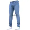 Męskie dżinsy chude dżinsy dla męskich czarnych szczupłej jakości Casual Classical Men Pants Hip Hop Streetwear Jogging Blue Denim Spodni L231220 L231220