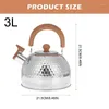 Water Bottles Tea Kettle Stovetop Stainless Steel Whistling Teapot 2L/3L/4L With Boils Faster Bottom Ergonomic Handle Cookware