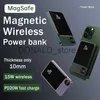 Cell Phone Power Banks Nouvelle banque d'alimentation magnétique 10000 mAh PD20W Magsafing batterie externe de Charge rapide pour Powerbank de Charge sans fil 15 W pour J231220