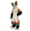 2024 Rabatt Factory Halloween Carnival Long Fur Husky Dog Fox Mascot Costume Fancy Dress Birthday Födelsedag Juldräkt Carnival