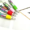 20 pièces 4 couleurs recharge stylo à bille perlé bricolage stylos perlés étudiant papeterie en plastique cadeau école fournitures de bureau 231220