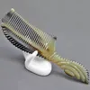 Brosses à cheveux Matériel de corne naturelle Outil de massage de soins capillaires Peigne à dents fines Soins antistatiques Cheveux faits à la main en corne de bœuf Peigne 20CM 231220