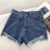 Vrouwen Shorts Mode Groen A-lijn Casual Denim Voor Vrouwen Streetwear 2024 Zomer Tij Kwastje Wijde Pijpen Korte Jeans