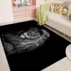 Teppiche Modern African Savannah Animal Print Wohnzimmer Teppich Wild Lion Bodenmatte Gothic Teen Schlafzimmer Dekorativ 231219