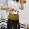 Totes Botteg Venet Women's 2023 New Korean Edition Woven Bag Simple and Fashionable Handheld One Shoulder Underarm Bag Moon Teeth Bag S8VN