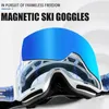 Kapvoe Ski Goggle Snowboard Anti-dimmask för män Kvinnor UV400 Snöglasögon Skidåkning Eginar Vintersporttillbehör 231220