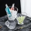 Dinnerware Sets Fruit Salad Bowl Acrylic Dessert Bowls Transparent Ice Bucket Vegetable Serving Lotus Snack Container
