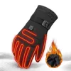 Cykeluppvärmda handskar med 3 nivåer 4000mAh laddningsbara batteridrivna värmevata Vinter utomhus termiska skidåkning varma handskar 231220