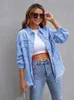 Men's Vests Denim Jacket with Rough Edges and Holes for Women Spring and Autumn Temperament Casual Lapel Jacket Denim Jacket Women 231219