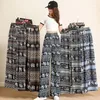 Kvinnors byxor Thailand Elephant Casual Wide Leg Summer Elastic Beach Tour Loose Leisure Exotic Fashion Holiday Costume