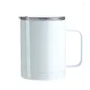 Water Bottles Double Layered Coffee Stainless Steel Mug With Handle Heat Transfer Printed Office Insulated Cup