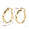 22K 23K 24K Thai Baht drobne żółte złoto GP Kolczyki Hoop E India Biżuteria Brincos Top Quality Wave293b