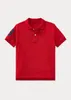 단색 옷깃 탑 폴로 어린이의 짧은 슬리브 대형 셔츠 순수면 자수 남성 캐주얼 의류 231220