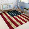 Alfombras Vintage Sala de estar Área Alfombra Bandera Americana Impresión Alfombra Bahía Ventana Mesa Mesa Hogar Dormitorio Suave Decorativo Piso Mat 231219