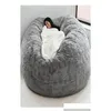 Sedia Ers Super Large 7Ft Nt Pelliccia Bean Bag Er Mobili Soggiorno Grande Rotondo Morbido Soffice Finto Beag Divano Pigro Dh7Gj2937