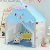 Toy Tents Portable Children's Tent Folding Kids Tents Tipi Baby Play House Large Girls Pink Princess Castle Child Room Decor Gift Q231220