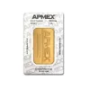 24K Gold Plated Apmex Argor Hereaus RCM 1 Ounce Gold 999.9 Plated Bar