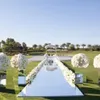 NEW 10 Meter Wedding Mirror Carpet T Stage White Silver Aisle Runner Rug Carpet For Wedding party Backdrop Decorations 0 12mm235h