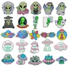 Créative Alien Enamel Brooch Couronne Basin Pick Spaceship Toilet Alien Space Cat Green Alien Metal Badge Punk Puns Bijoux