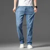 Men's Jeans 2024 Spring Summer Classic Pocket Men Fit Straight Thin Loose Jeans Cotton Middle Waist Business Casual Lightweight Pants L231220