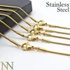 Pendant Necklaces 20 Pcs- Stainless Steel Chain Tarnish Gold for Women 1 2mm Snake Jewelry Making 221105281k