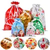 Mise à niveau 3 / 5pcs Joyeux Noël DrawString Gift Sac Nouvel An 2024 Bagure d'emballage de biscuits à bonbons 2023 NAVIDAD CHRIOS HOME Decoration