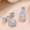 Pendientes alérgicos de mujeres gratis NUEVOS TENDADO 925 PARAS DE MOISSANITE DE MOISSANITE DE STERLINA PARA FIESS