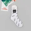 Socks & Hosiery Designer Brand BB Winter Sock Red Letter Rainbow Color Calf Medium Tube Cotton Fluorescent Candy Female HT52