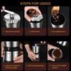 Manual kaffekvarnar Manual kaffekvarn Högkvalitativ hand kaffekill med keramisk slipning kärna justerbara hem bärbara kaffelslipverktyg 231219