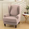 Chair Covers Wing Back Cover Stretch Floral Spandex Armchair Footstool Single Sofa Slipcovers With Cushion