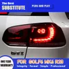 Pour VW Golf 6 MK6 R20 09-12 voiture feu arrière LED ensemble dynamique Streamer clignotant indicateur frein marche arrière stationnement en cours d'exécution lampe arrière