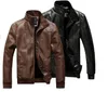 Fourrure pour hommes Fausse Fourrure Automne Vestes en cuir pour hommes Veste pour hommes de haute qualité Classique Moto Vélo Cowboy Vestes Mâle Plus Manteaux épais S-2Xl 231220