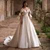 Vintage A-Line Wedding Dress Women 2024 Sweetheart Off The Shoulder Big Bow Back Satin Bridal Bride Gown Vestido De Novia