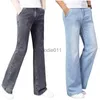 Mäns jeans vårens höstmän blossade jeans Lossa breda ben Jeans Men's Boot Cut Denim Pants Straight Ben Benbyxor Storlek 26-40 L231220