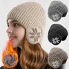 Berretti invernali caldi peluche lavorati a maglia Benines per uomo donna neve moda Skullies cappello unisex protezione auricolare antifreddo per esterni berretti di lana 2023