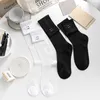 Socks & Hosiery designer brand Sock for women Embroidered Black and White Card Silk Ultra Thin JK Long Leg Knee Length 7NKW