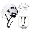 Capacetes de escalada Capacete de segurança com óculos Protetores de orelha Capacete de proteção de construção com viseira protetora CAP Capacete de equitação Capacete de escalada