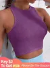 Tanques de mujer Camis Chrleisure 14 colores Y2K Crop Tops Mujeres 2022 Vendido Stripe Summer Corset Top Sleless Mujer Ropa O-cuello Fe Tank Top L231220