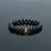 Strand 1PC Natural Black Hematite Opal Bracelets For Men Colorful Opals Beads Bracelet Women Energy Stone Anklets Jewelry Gifts