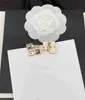 Kolczyki marki Square Diamond Bridal Earring Projektantki Kolczyki dla kobiety zaręczyny Miłość Stud Biżuter
