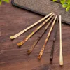 Bolos de chá 18 1cm de 1cm de bambu festejo colher colher colher folhas bastões de agulha spice kitching utensils acessórios