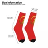 Femmes chaussettes Red Flash Logo Novelty Stockings Femme Femme Soft Outdoor Sports d'hiver Custom Anti Slip