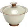 Teaware Sets Honey Glacier Relieve Peony Three Types Of Bowls Single Ceramic Chinese Set With Cover Tea Cup Not