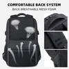 Backpack USB Headphone Jack Large Capacity Waterproof Travel Bag Boarding Carry-on Business 15.6 Inch Computer Storage Y83A