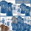 Wholesale 14 Amonra St Brown Football Jersey 26 Jahmyr Gibbs 87 Sam Laporta 32 Brian Branch Jameson Williams David Montgomery Penei Sewell Jared Goff Barry Sanders Ke