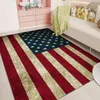 Alfombras Vintage Sala de estar Área Alfombra Bandera Americana Impresión Alfombra Bahía Ventana Mesa Mesa Hogar Dormitorio Suave Decorativo Piso Mat 231219