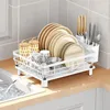 Kitchen Storage Dish Rack Countertop Multificational Shelf Cabinet Chopsticks Draining Holder Household Accessories