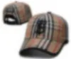 Fashion New Designer Hat Classic Plaid Baseball Cap baseball for Men High End Luxury Cap retrò lettera di plaid-Sun Hat Hat Hat M-8